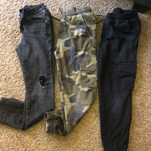 Lot of Boys Pants 8 Slim. Gap stretch jeans & joggers